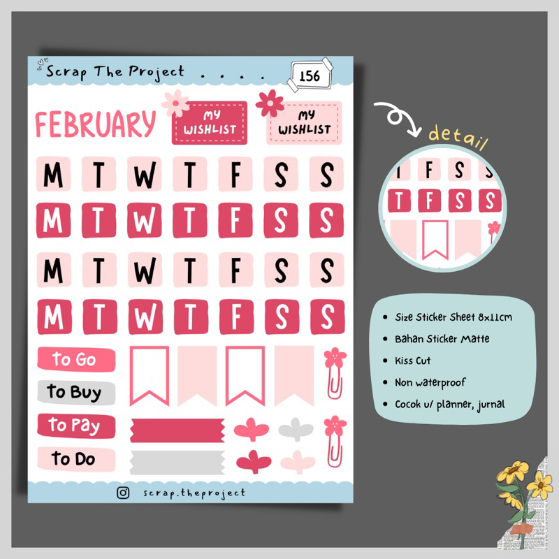 Jual STICKER PLANNER JOURNAL / STIKER JURNAL MONTH / STP - 156 | Shopee ...