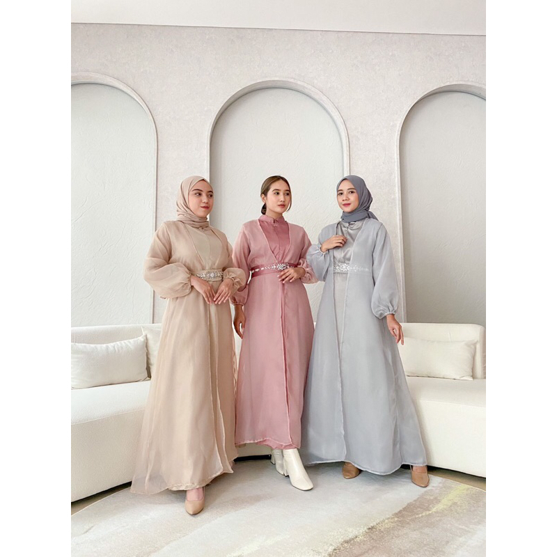 dress bridesmaid hijab Lilac Satin Gown X-Large main image 0