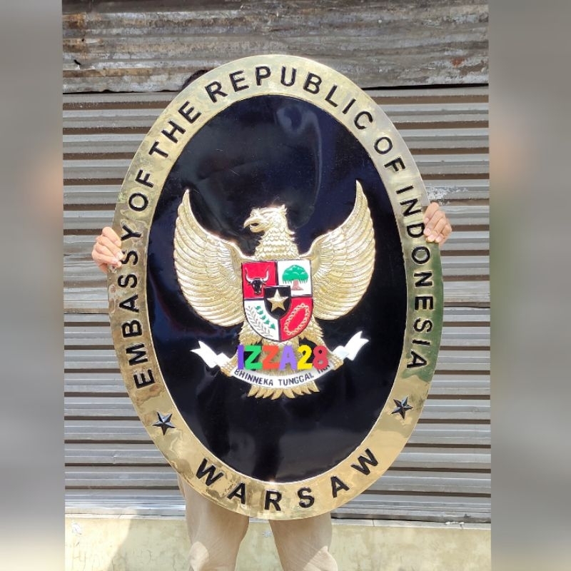 Jual custom logo kuningan ukuran 80 cm | Shopee Indonesia