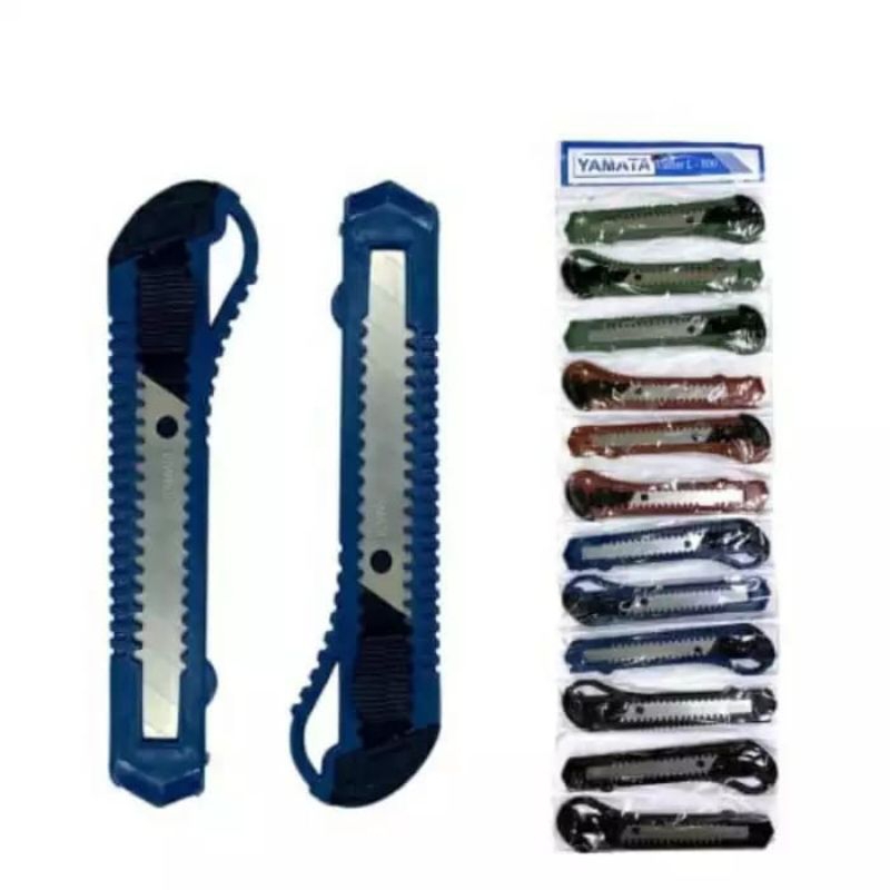 Jual (12Pcs) Cutter Besar Dop Renteng Tajam/Pisau Cuter Serbaguna/Silet ...