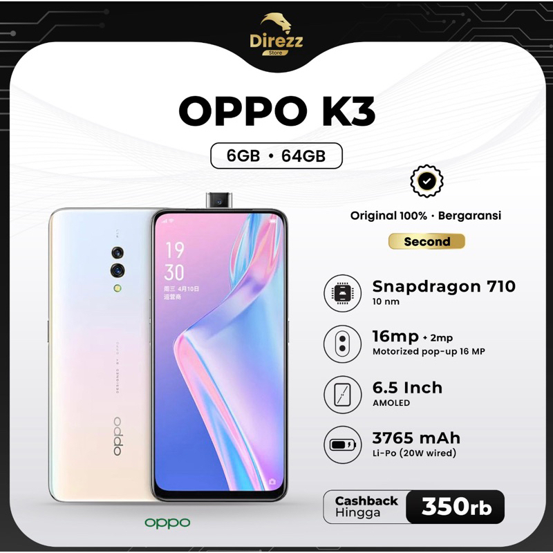 Jual Oppo K3 6/64Gb second Normal | Shopee Indonesia