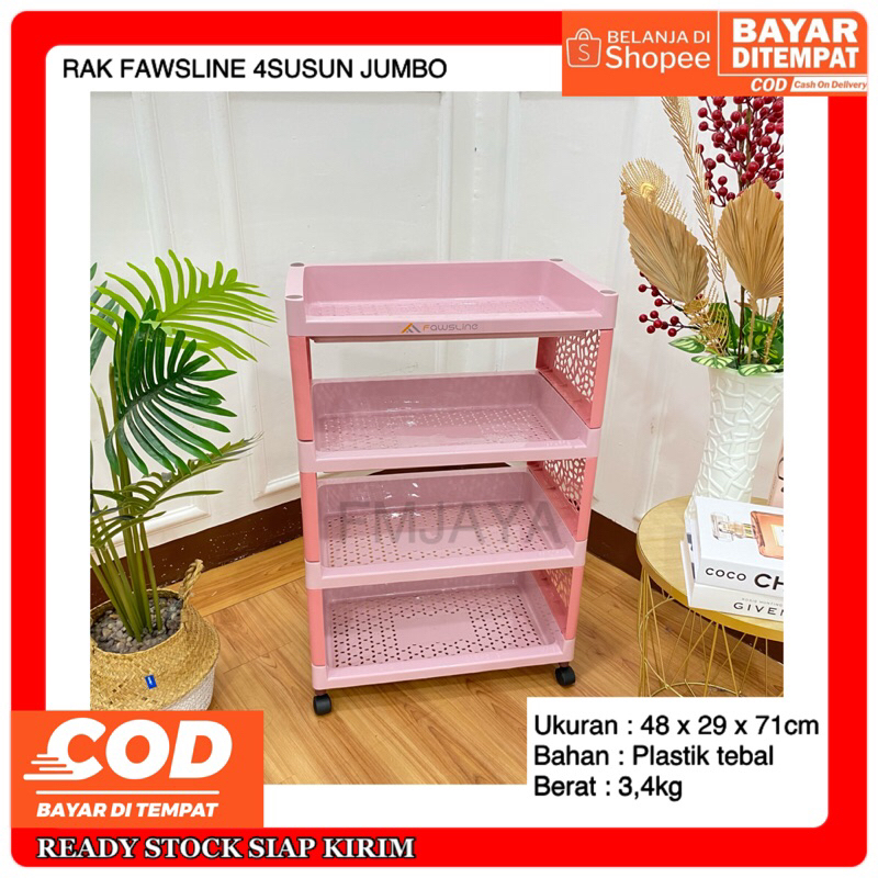 Jual FAWSLINE RAK 4 SUSUN 204B JUMBO || RAK FAWSLINE 4 SUSUN + RODA ...