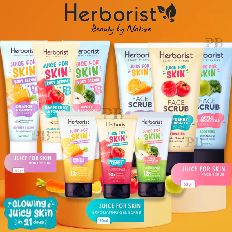 Jual PB HERBORIST Juice For Skin Body Serum Exfoliating Gel Scrub