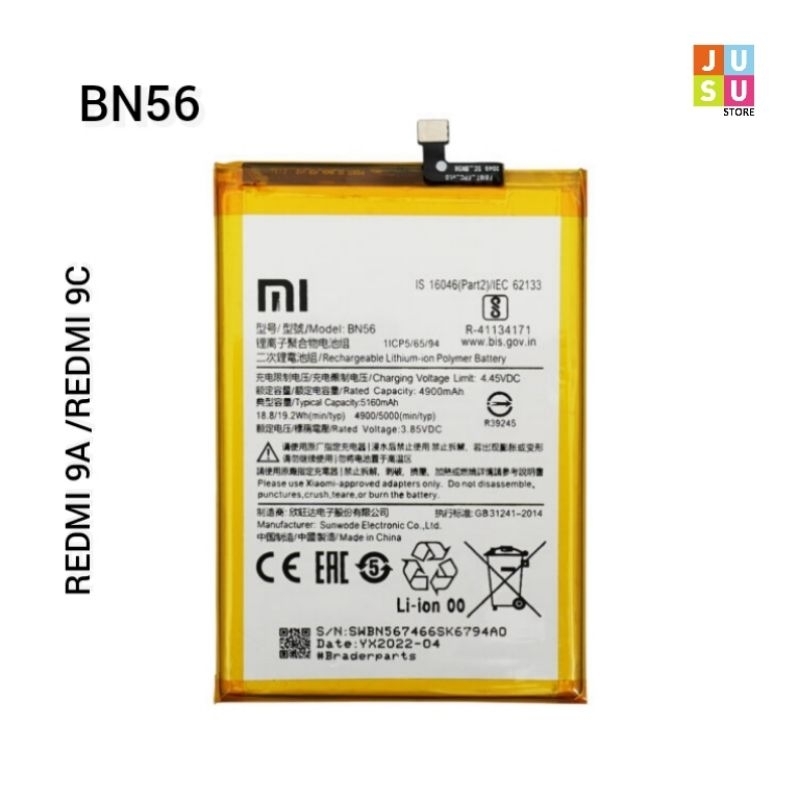 Jual Battery Xiaomi Redmi 9a Redmi 9c Bn56 Batt Baterai Shopee Indonesia 4931