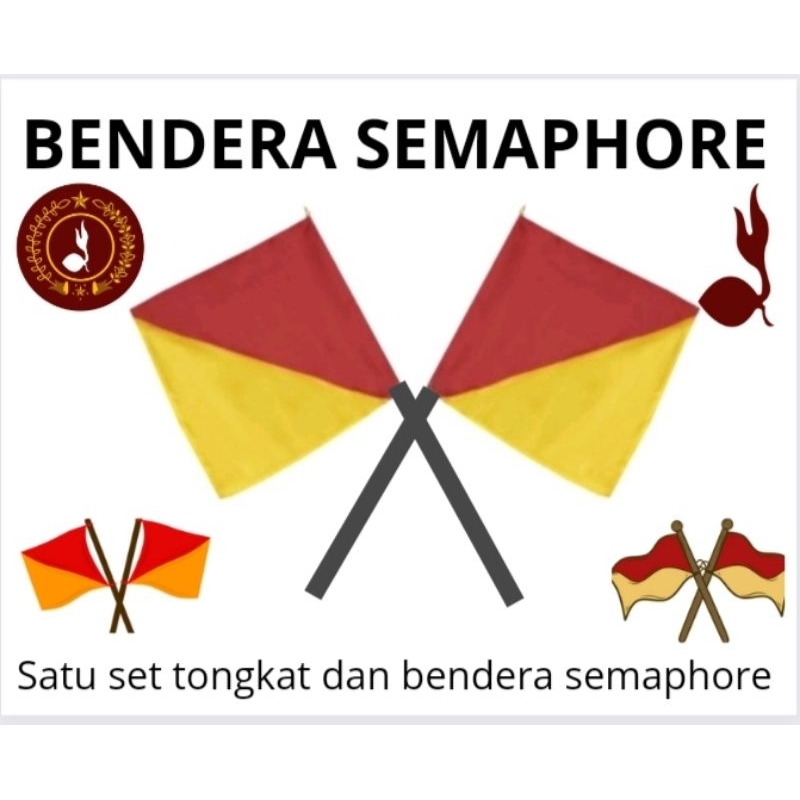 Jual BENDERA SEMAPHORE.SATU PASANG TONGKAT DAN BENDERA SEMAPHORE ...