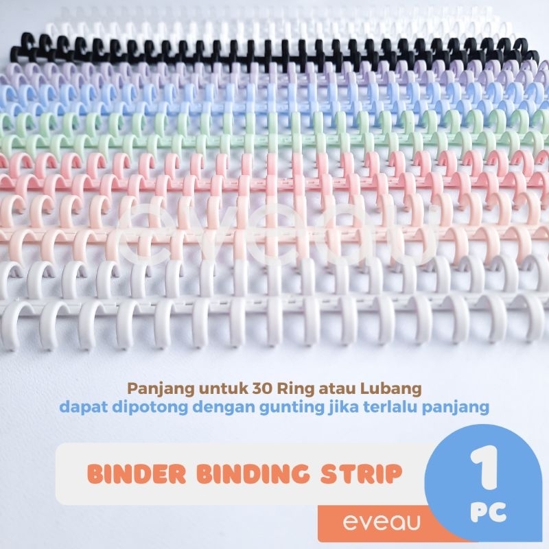 Jual Binder Binding Strip 30 Ring Plastik A5 B5 A4 Warna Pastel Retro ...