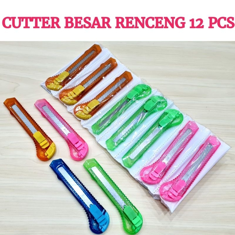 Jual Cutter Besar Renceng 12 Pcs | Shopee Indonesia