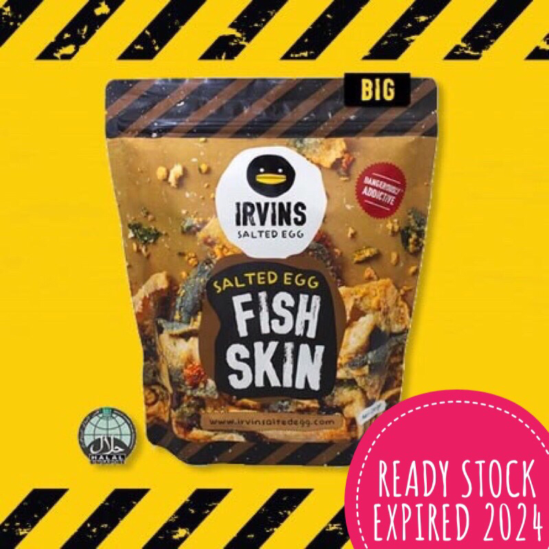 Jual Singapore Irvin Salted Egg Fish Skin Irvin Snack Kulit Ikan Rasa Telur Asin 80g 105g 230g