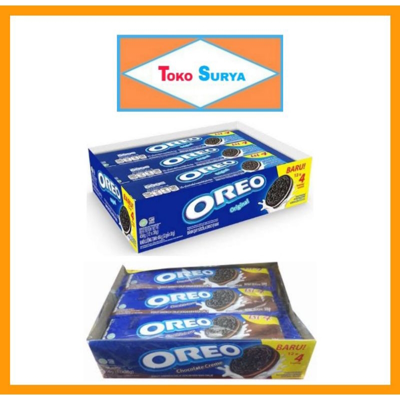 Jual Oreo Biskuit Original/Vanilla/Chocolate 12pcs X 36.8gr | Shopee ...