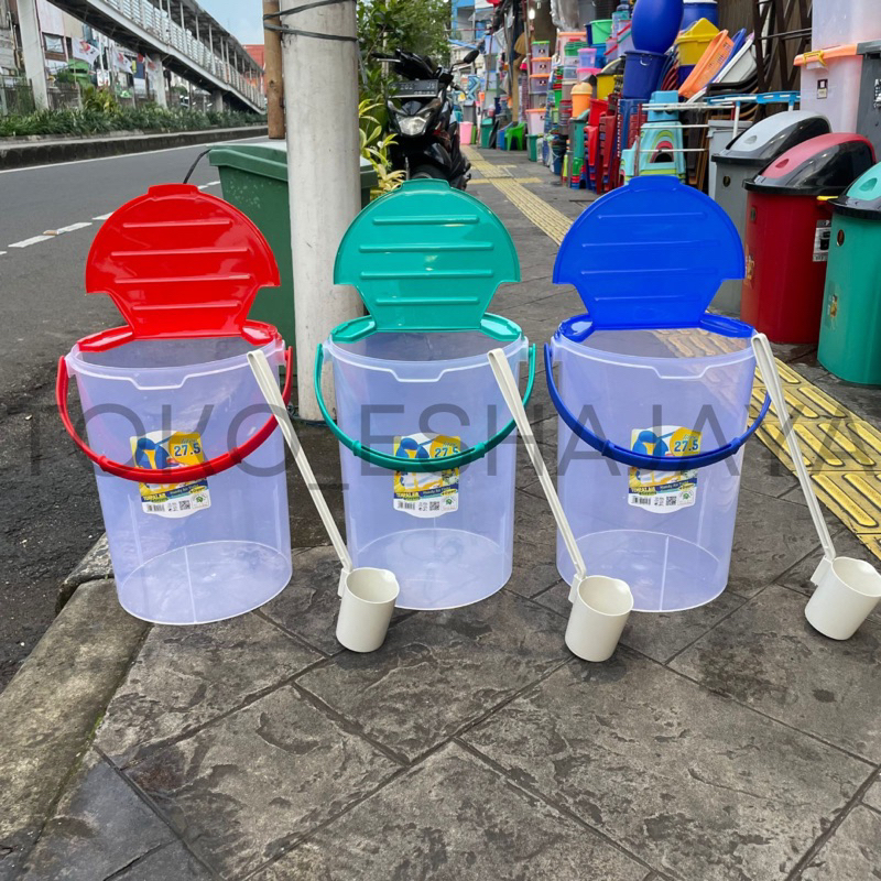 Jual Aquarium Es Buah + Gayung 27,5 Liter / Toples Es Buah / Tempat air