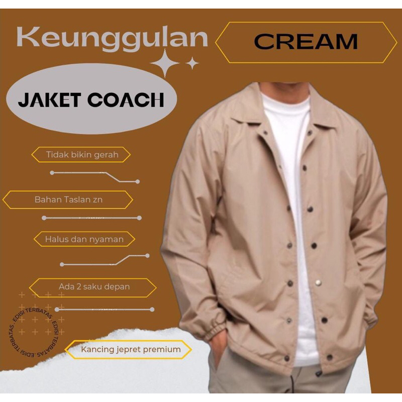 Jual Jaket Coach Pria Basic Coach Jaket Premium Quality Coach jacket