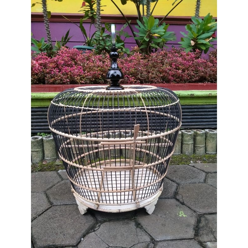 Jual Sangkar Burung Derkuku And Puter Sabuk Rotan Jeruji Bambu Hitam Pion Besar Shopee Indonesia 4999