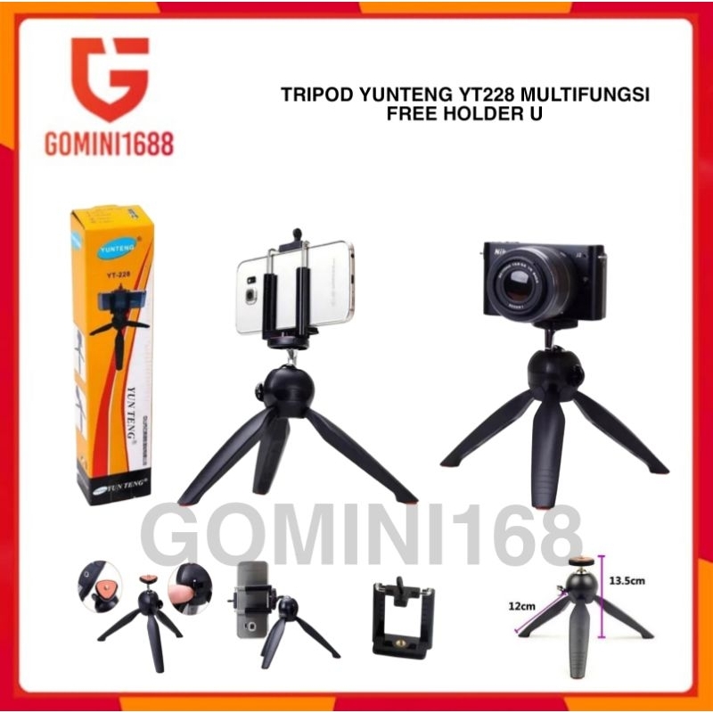 Jual Tripod Tongsis Yunteng Yt Handphone Kamera Free Holder U Warna