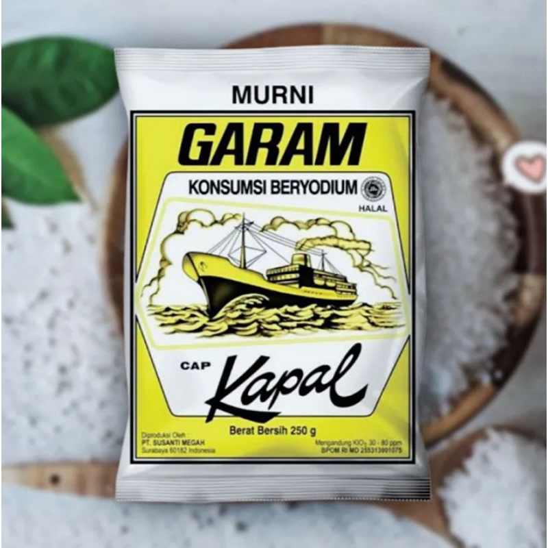 Jual Garam Dapur Cap Kapal Kemasan 250 gram | Shopee Indonesia