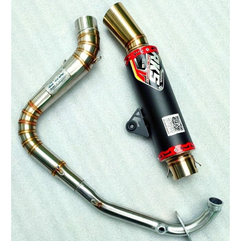 Jual knalpot samlong original RKS inlet 50mm coating hitam aerox 155