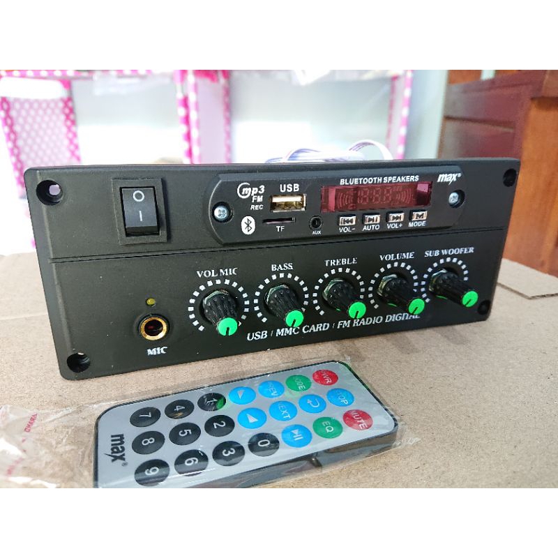 Jual COD kit amplifier speaker aktif mono plus MP3 bluetooth FM radio ...