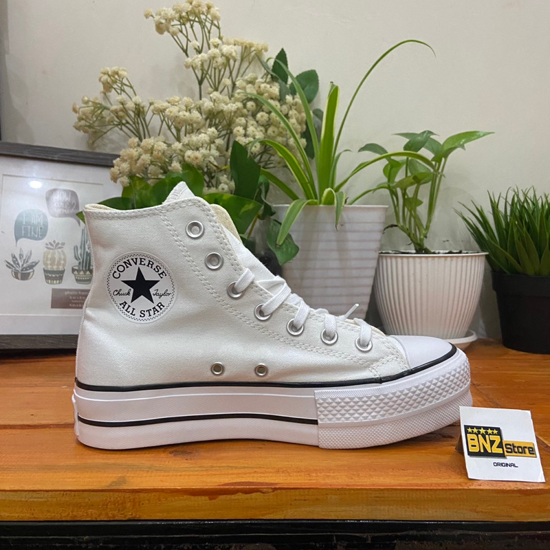 Converse Blanche All Star Converse Plateforme Platform Converse