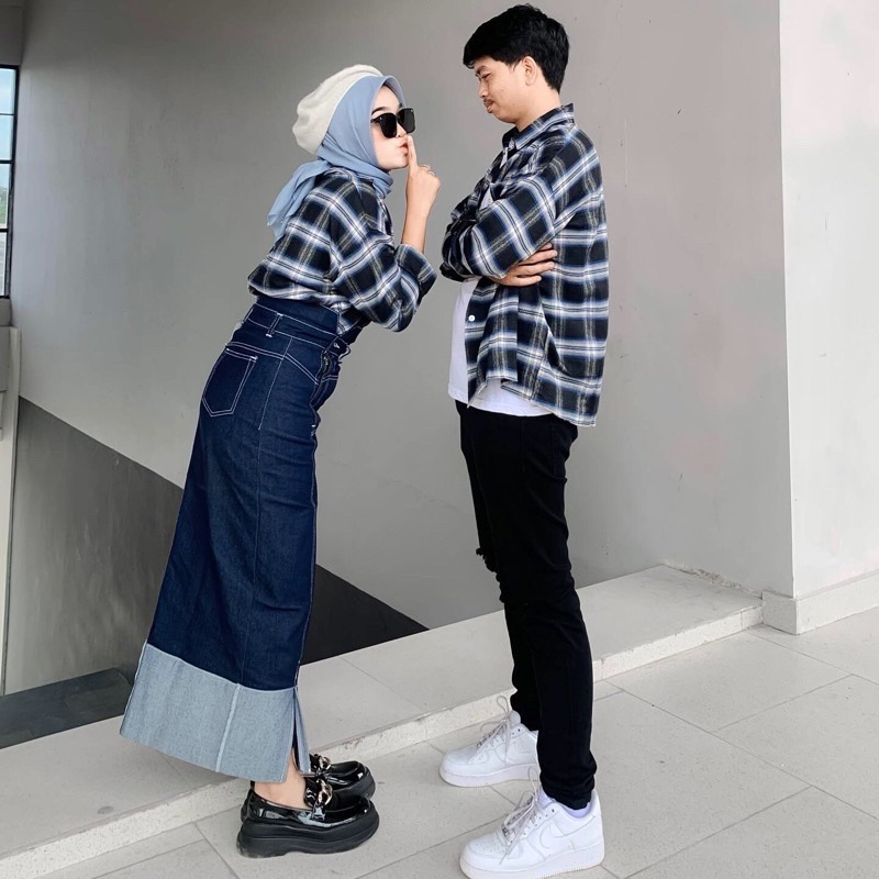 Jual Kemeja Flanel Couple | Kemeja Flanel Pria & Wanita Lengan Panjang