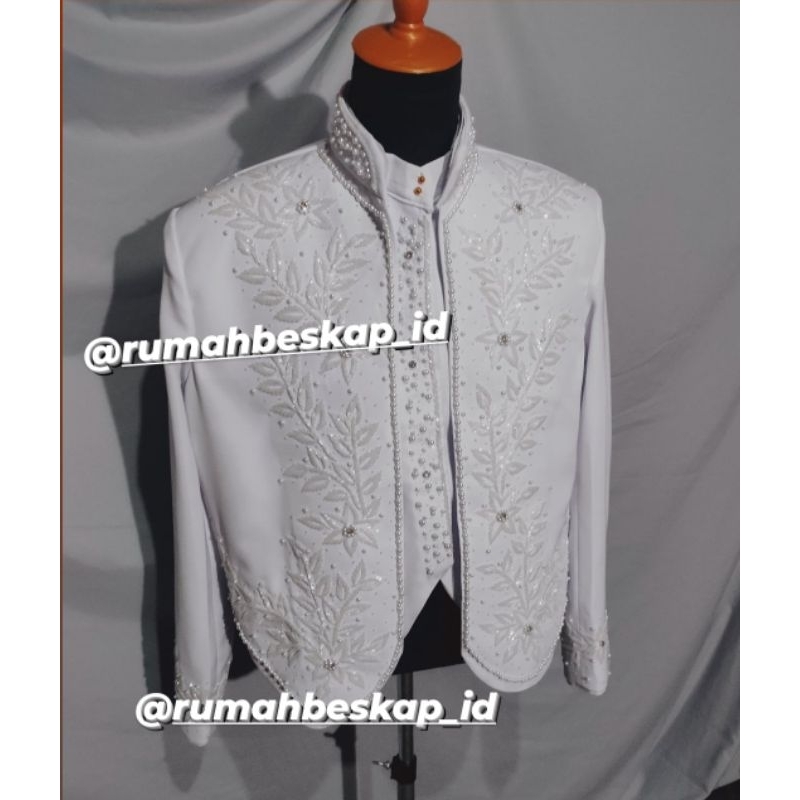 Jual Beskap Jawa Solo/jaz Akad Pengantin Jawa Bahan Semiwoll | Shopee ...