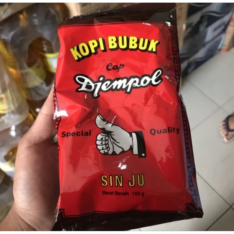 Jual Kopi bubuk cap DJEMPOL SIN JU 165 gram khas Kebumen Buket Mantap a ...