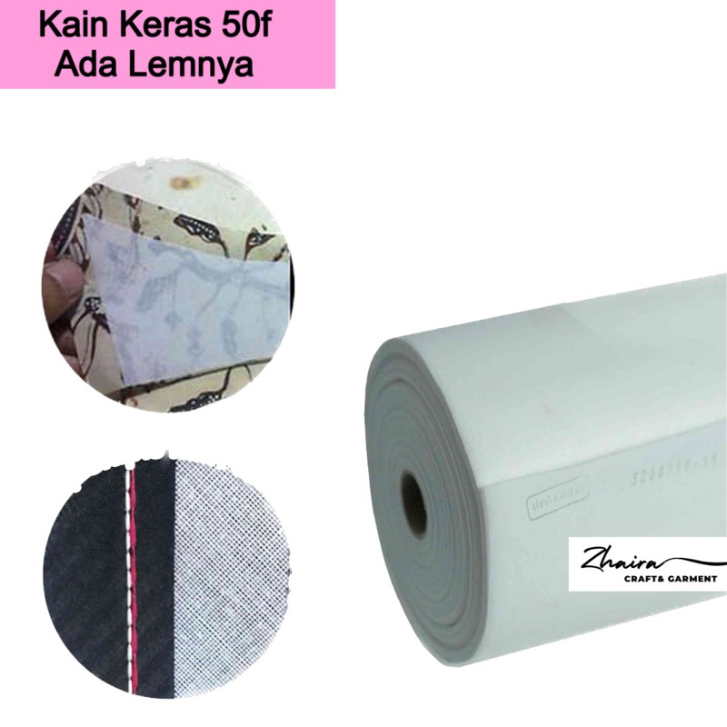 Jual Kain Keras 50F Pelapis Tas dan kain untuk Kerah PER METER | Shopee