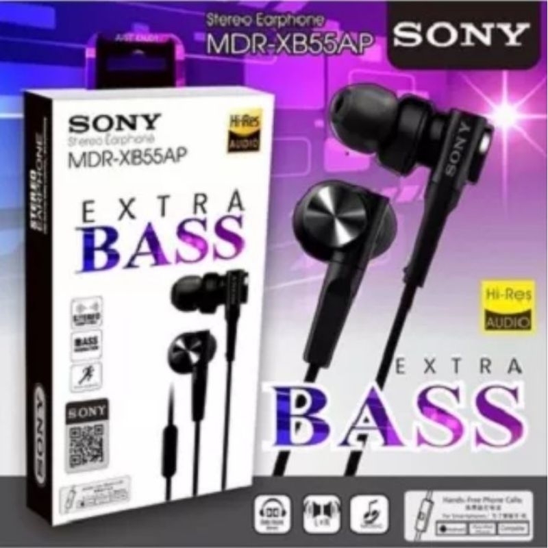 Jual HF HEADSET MDRXB55AP SUPER BASS + MIC SUARA BAGUS Shopee Indonesia