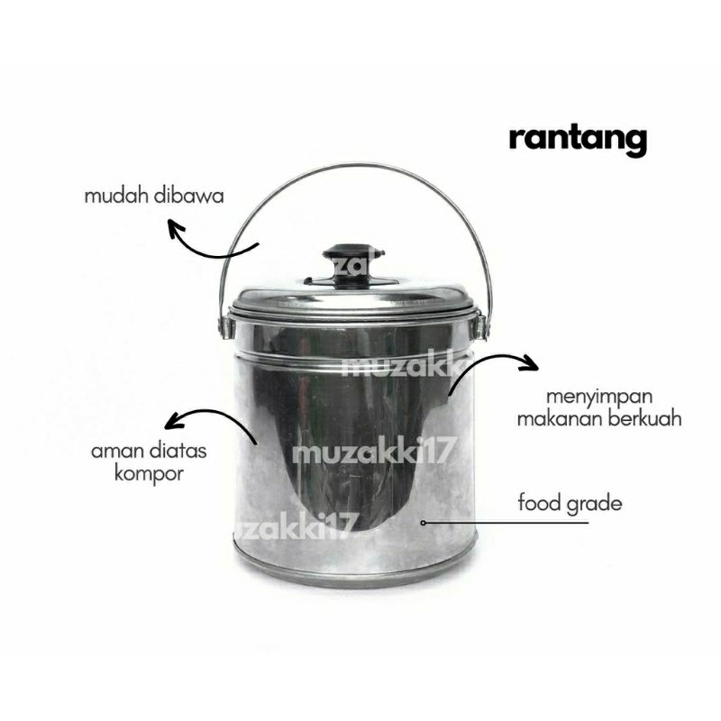 Jual Rantang Tunggal Stainless / Rantang Kuah Soto 15cm | Shopee Indonesia