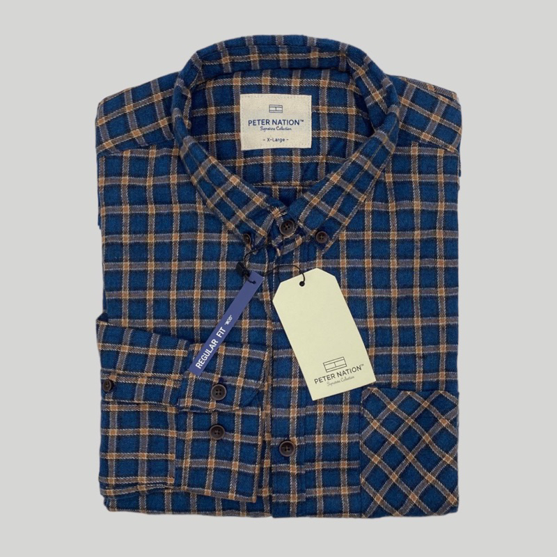 Jual Peternation Kemeja Flanel Wool Basic Panjang Regular Fit | Shopee ...