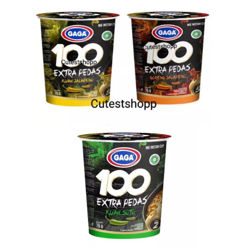 Jual Mie Gaga Cup Kuah Jalapeno Gaga Cup Kuah Soto Cup Gaga Soto