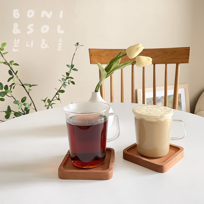 Jual Kobi Glass Mug Gelas Kaca Lucu Gelas Aesthetic Mug Korea