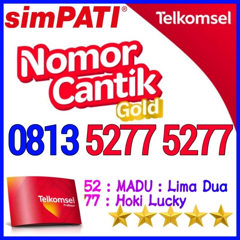 Jual NOMOR CANTIK SIMPATI DOUBLE ABCD 77 HOKI TELKOMSEL 5G | Shopee ...