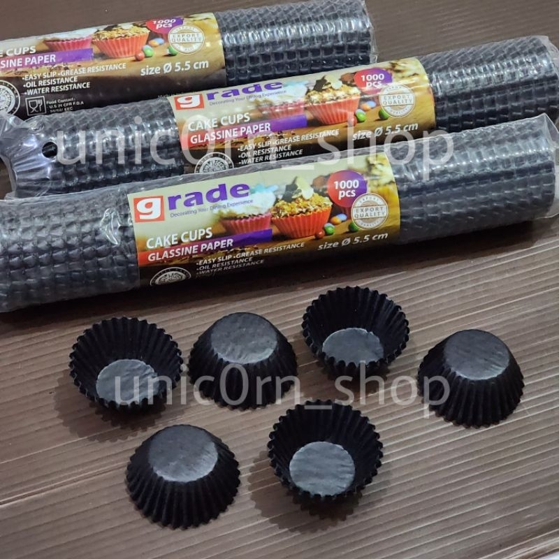 Jual Cake Case Hitam Polos Grade Size 5,5cm/Cup Cake Nastar/Alas Nastar ...