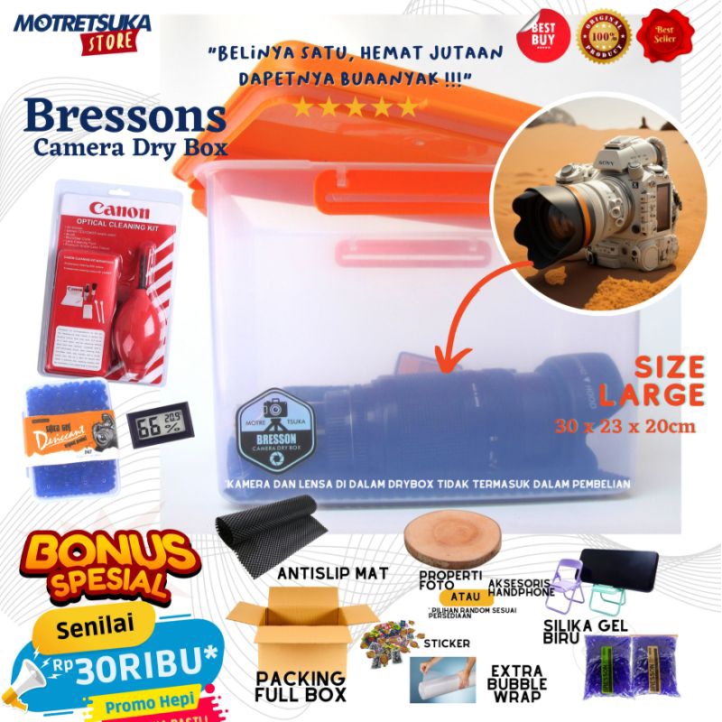 Jual Dry Box Kamera Bressons Size LARGE Promo Merdeka Free Silica
