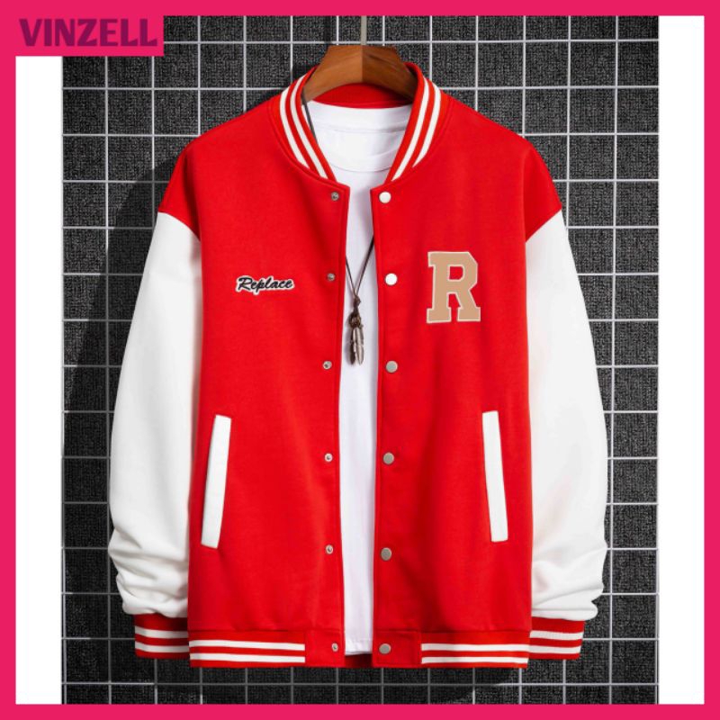 Jual JAKET VARSITY BASEBALL BIGSIZE (S-6XL)LOGO INISIAL R JAKET BOMBER ...