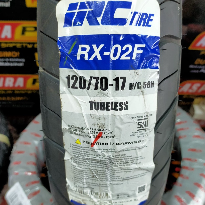 Jual Ban Motor IRC RX 02 F 110 70 120 70 Ring 17 Tubeless Free Pentil ...