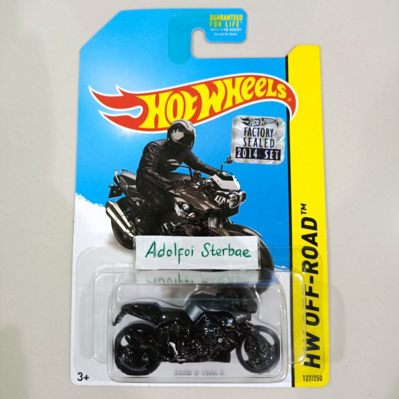 Hot Wheels HW Off-Road - 2014 BMW K 1300 R Motorcycle Diecast (Black) - 127/250