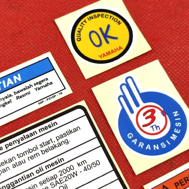Jual Stiker warning yamaha mio 5LW (5 pcs) | Shopee Indonesia