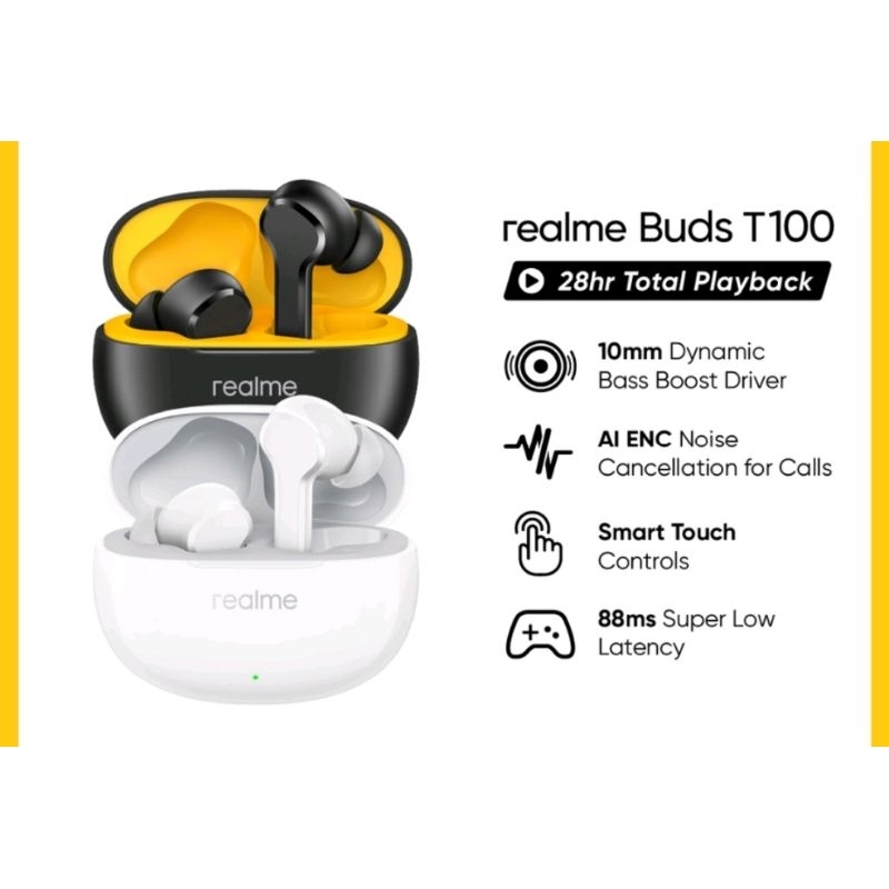 Jual Realme Buds T100 TWS Gaming Mode Garansi Resmi Realme Indonesia ...