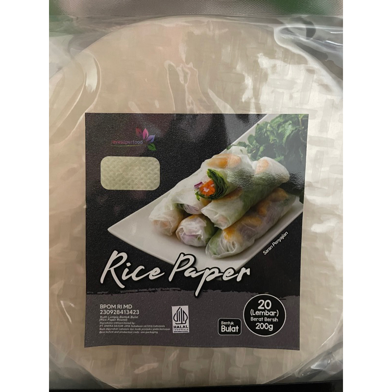 Jual Jsf rice paper kertas nasi banh trang 200gr isi 20pcs | Shopee ...