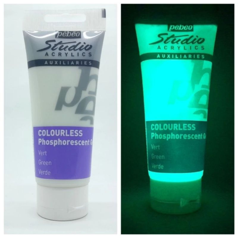 Jual Pebeo Glow In The Dark Acrylic Paint 100 ml Colourless Green ...