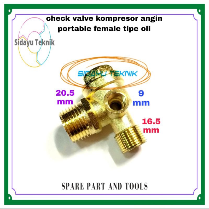 Jual Check Valve Kompresor Angin Portable Female Shopee Indonesia