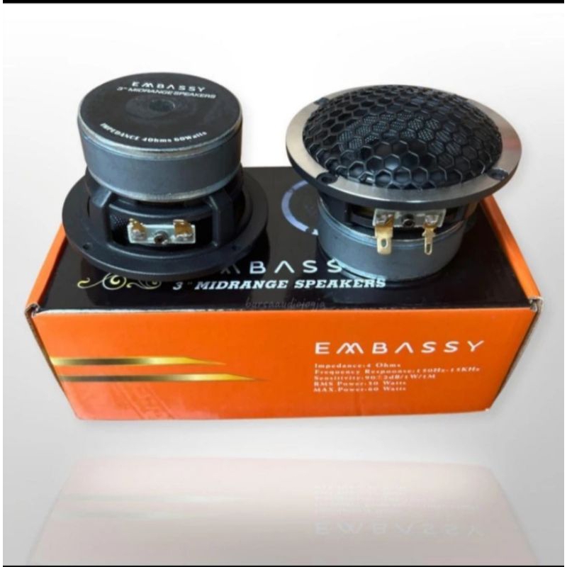 Midrange Speaker Audio Universal Embassy Inch Hitam Mid Range Speaker 3