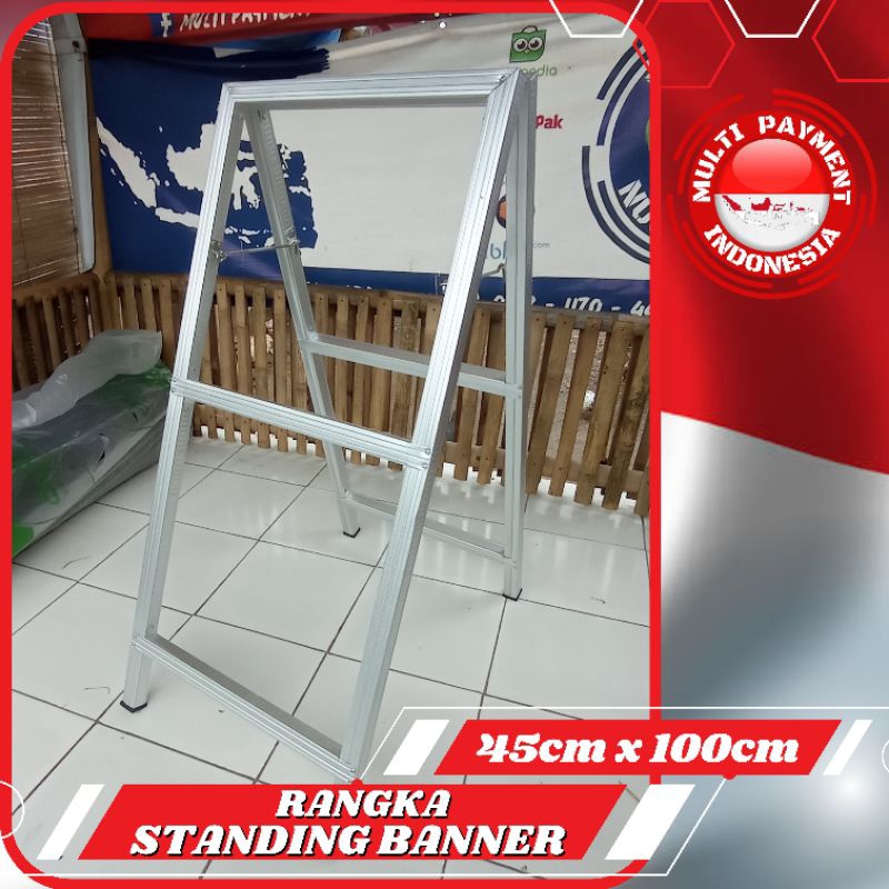 Jual Rangka Standing Banner 2sisi 45cm X 100cm Shopee Indonesia 1546