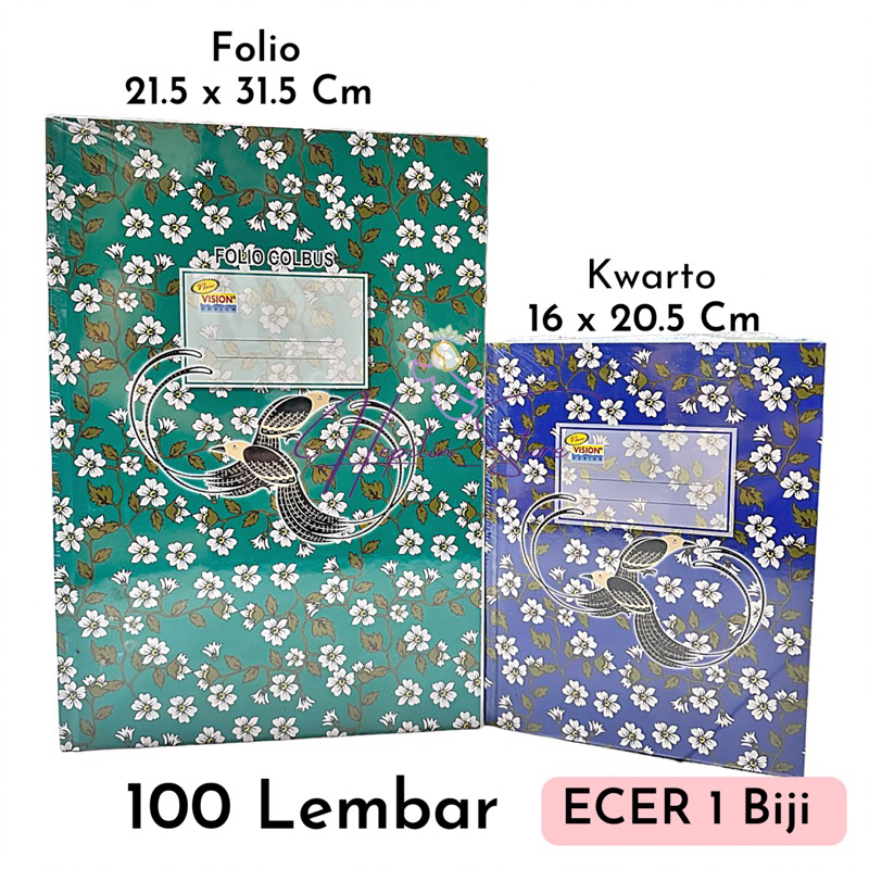 Jual Buku Hard Cover 100 Lembar Vision atau Paperline Folio atau Kwarto
