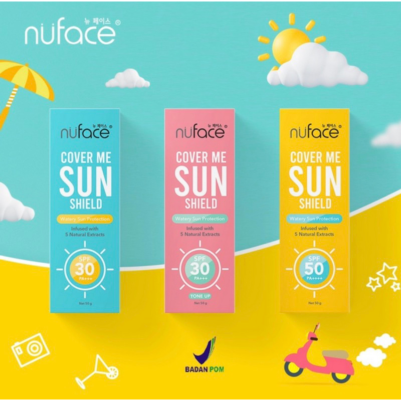 Jual Nuface Cover Me Sun Shield Watery Sun Protection 50gr Shopee