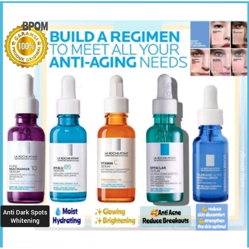 Jual La Roche Posay Vitamin C serum effaclar serum hyalu b5 serum