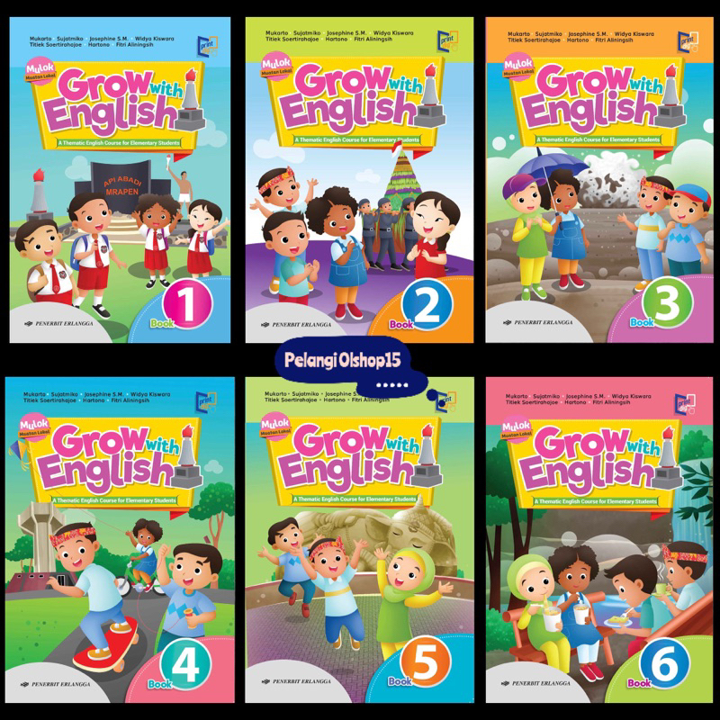 Jual BUKU GROW WITH ENGLISH SD/MI KELAS 1 2 3 4 5 6 REVISI K13N MULOK ...