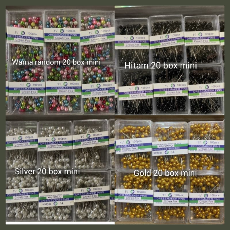 Jual PERPAK 20 BOX MINI JARUM PENTOL MIKA | Shopee Indonesia