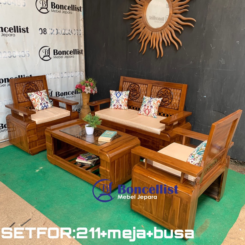 Jual Kursi tamu minimalis domini model terbaru kayu jati mebel jepara ...