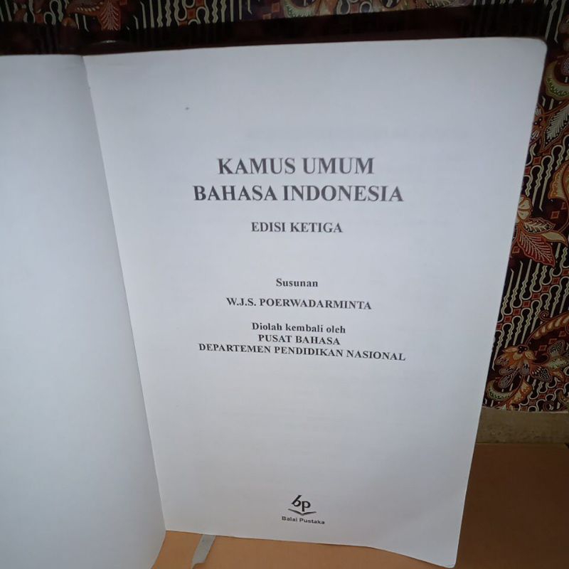 Jual Kamus Umum Bahasa Indonesia Edisi Ketiga Oleh Poerwadarminta